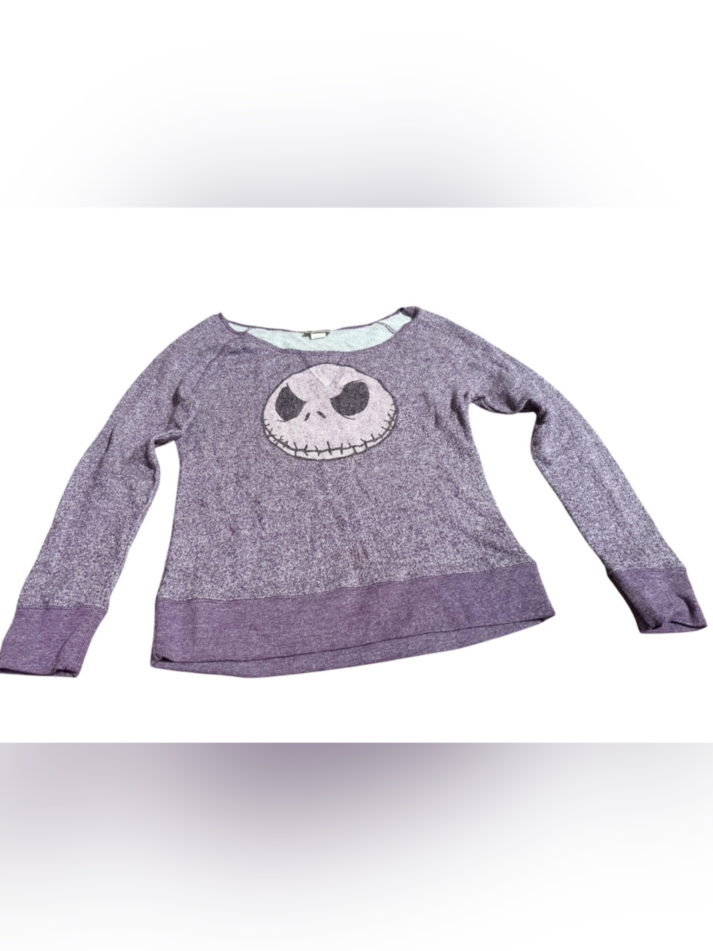 Disney Parks Nightmare Before Christmas Jack Skellington Sweatshirt Purple sz L
